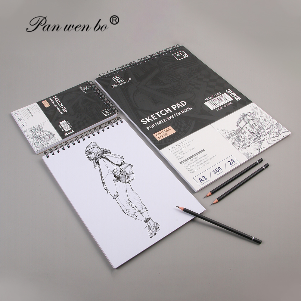 Factory Custom Artist Painting Sketch Pad Drawing 24 Sheets A3 A4 A5 Size Sketch Book Drawing Paper Sketch Pad