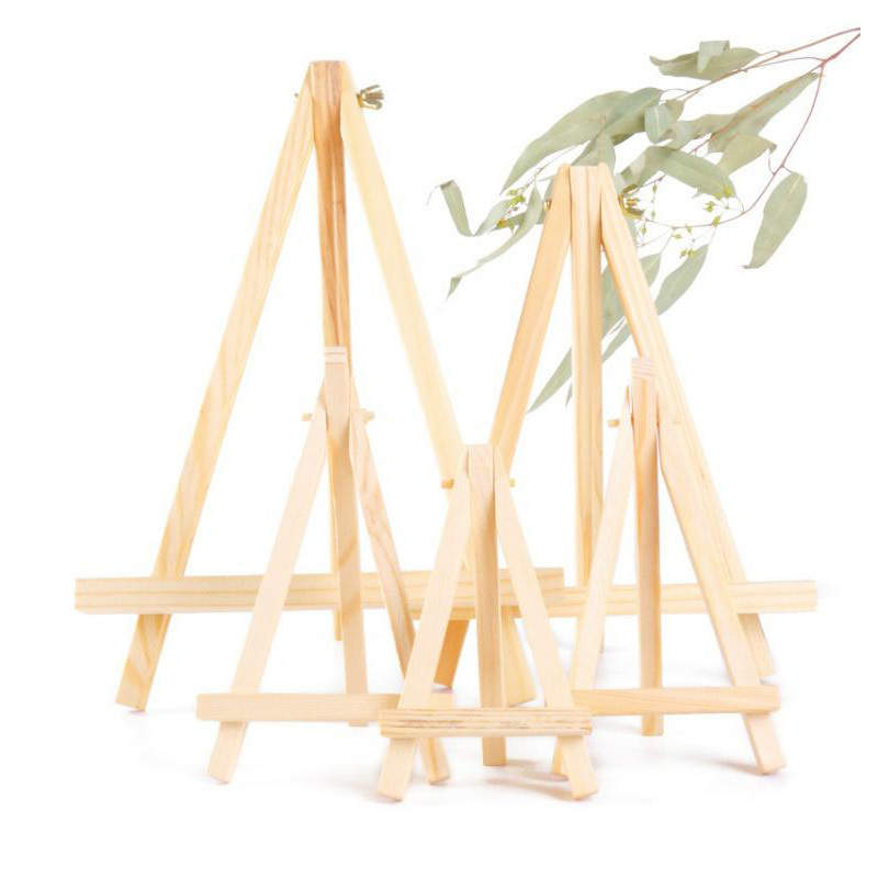 Drawing Table Trapezoidal Triangle Oil Painting Artwork Display Wooden Easel Stand Tabletop Mini Easel Wooden Easel