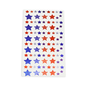 Laser Star Stickers Praise Reward Sticker Holiday Decoration  Children's Color Five-pointed Star 50 Waterproof Sticker