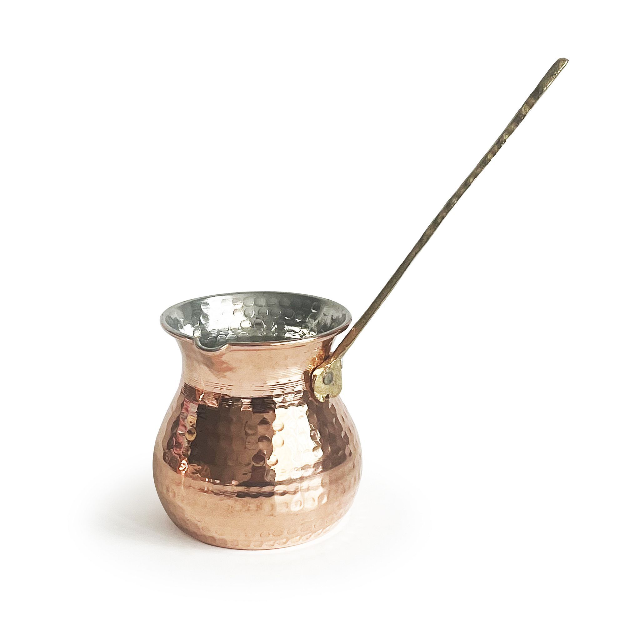 Anatolia Handmade Eylul Copper Coffee Pot Machine Hammered 150-180-230 ml