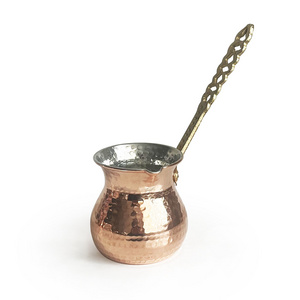 Anatolia Handmade Eylul Copper Coffee Pot Machine Hammered 150-180-230 ml