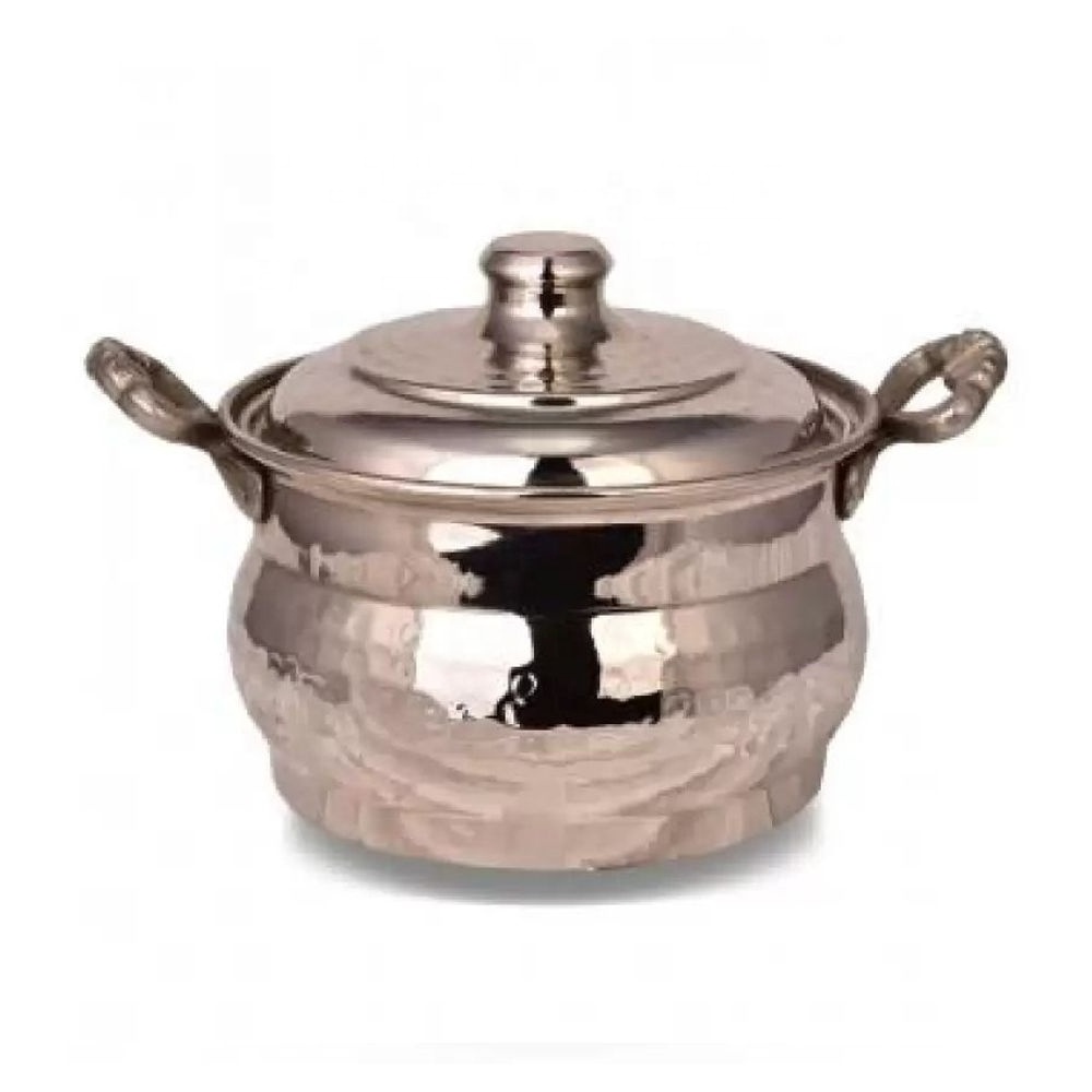 Handmade Hand Hammered Copper Maras Casserole Pot, Stewpan, Stewpot, Soup Pot With Cover, 18-23 cm With Lid