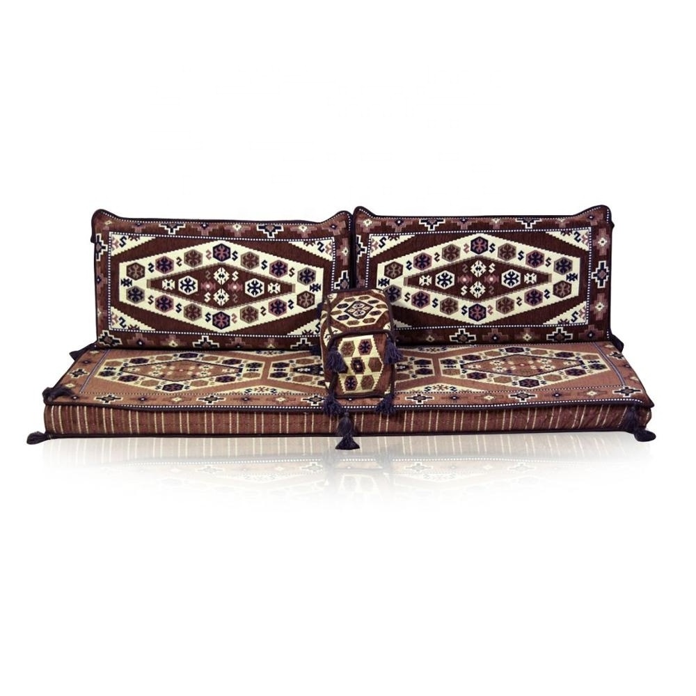 Anatolian Nomad Yoruk Oriental Corner Seating Floor Cushion Cover Set / Brown