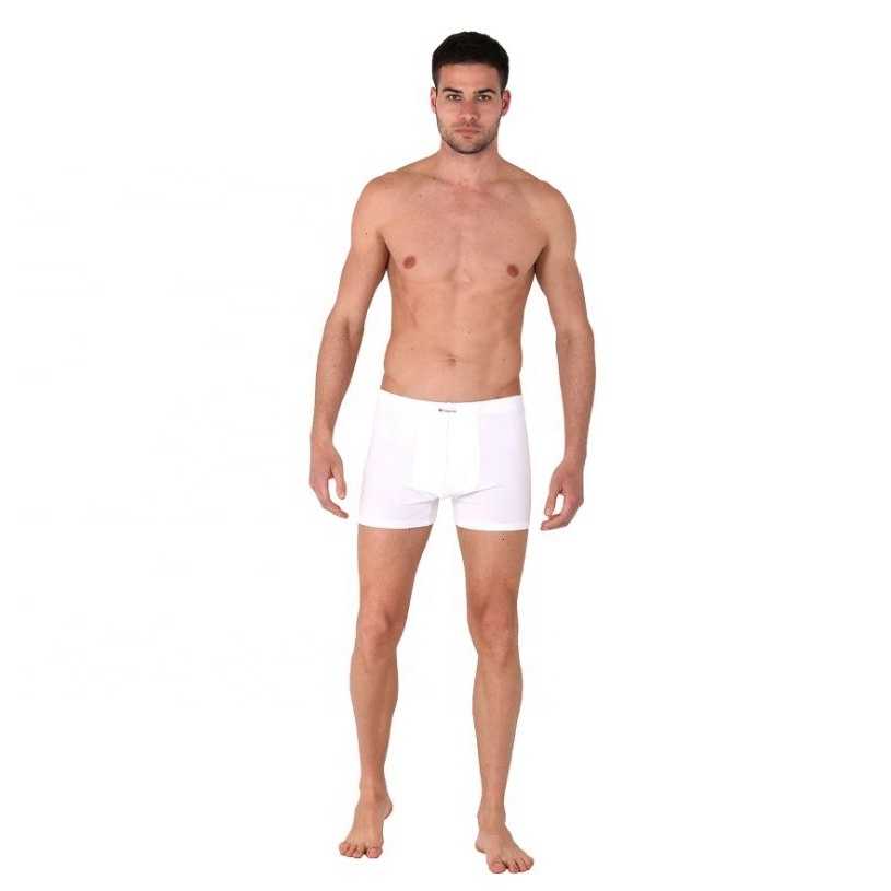 Natural and Highly Breathable Men Boxer Completely Made of Bamboo Natural Fibre White