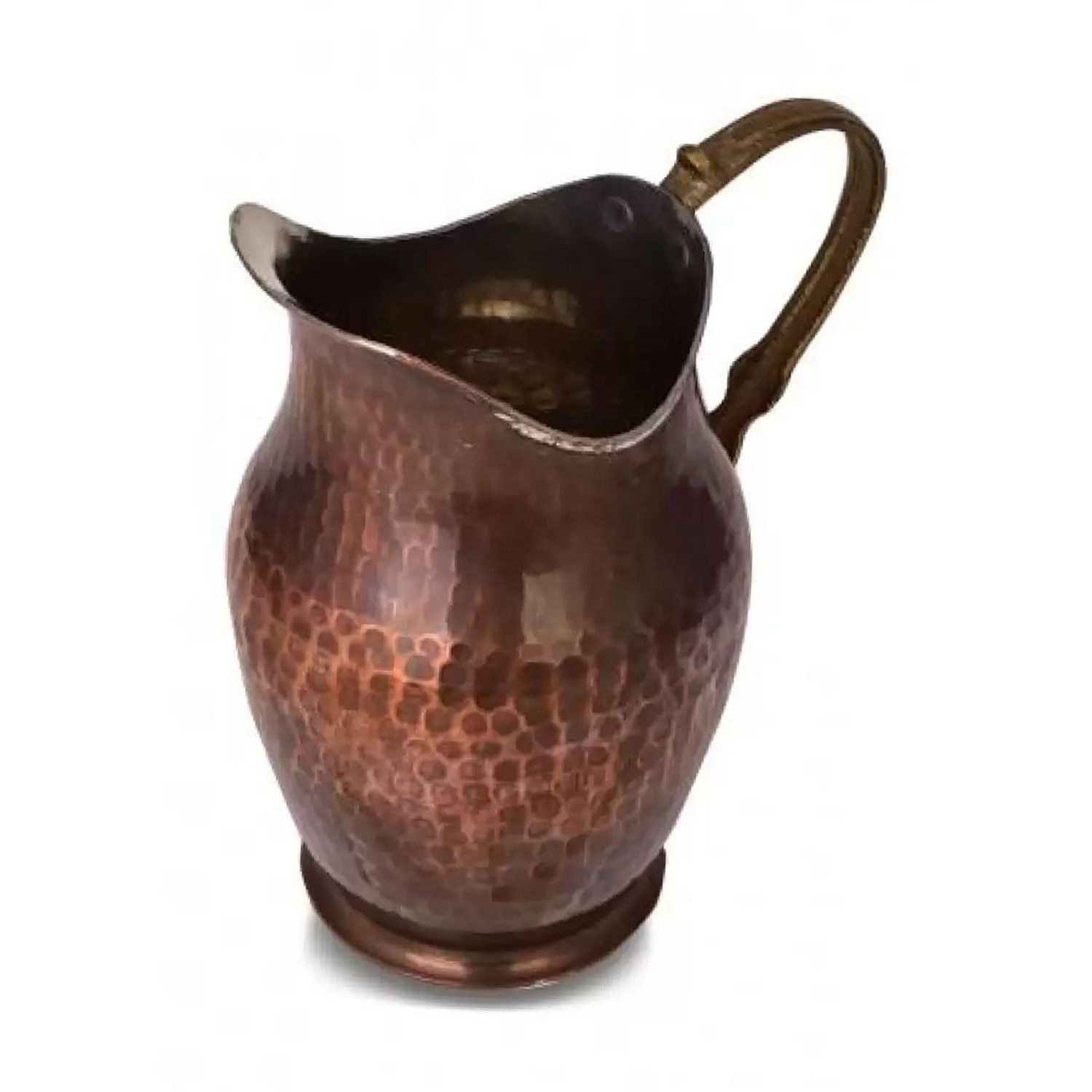 Ottoman Style Hand Hammered Patterned Copper Antalya Turna Carafe  For Beverage Service, Surahi OXIDE Color