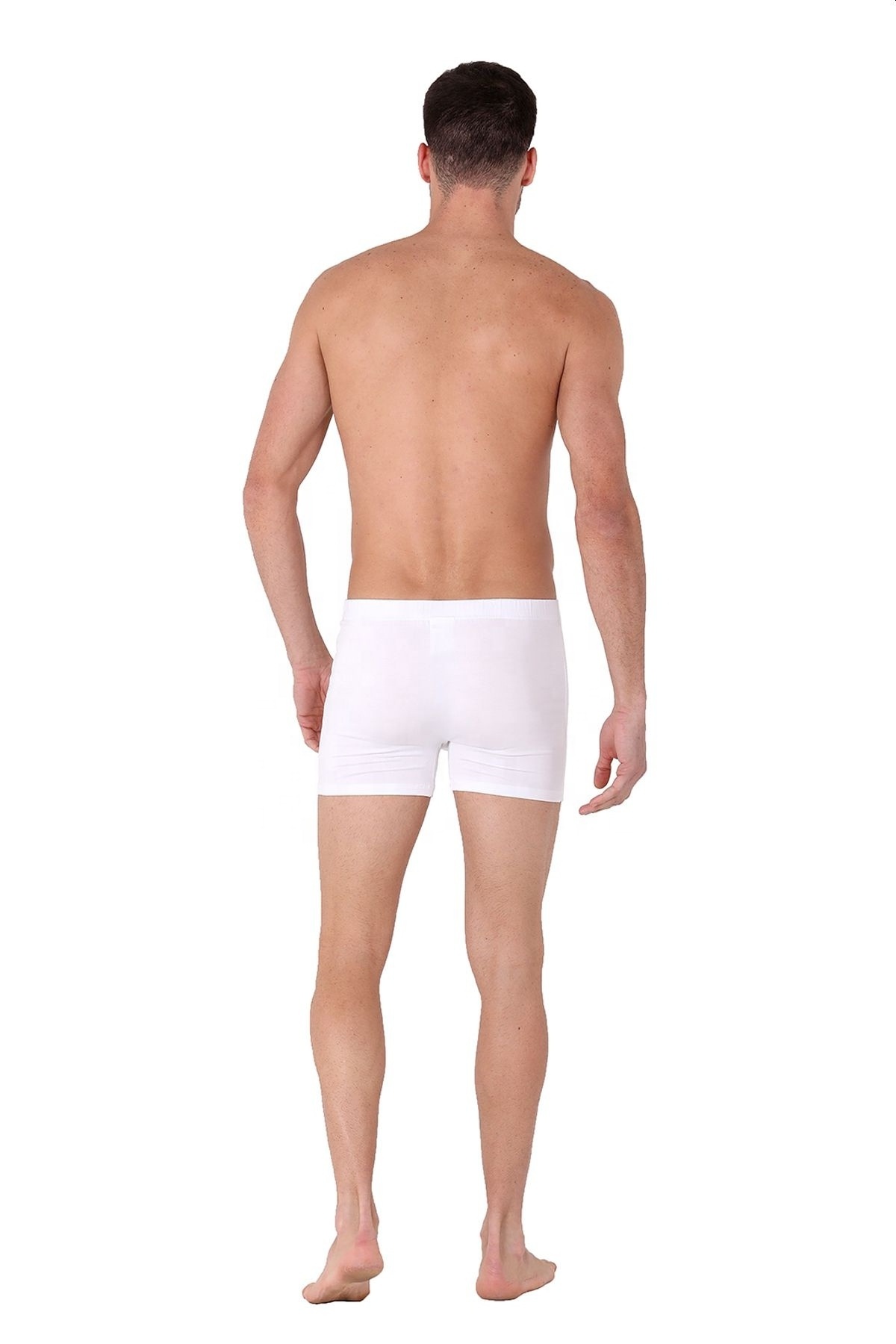 Natural and Highly Breathable Men Boxer Completely Made of Bamboo Natural Fibre White