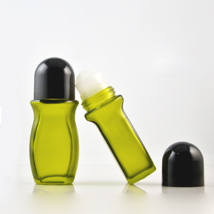 Wholesale empty deodorant glass roller ball 50ml perfume bottle