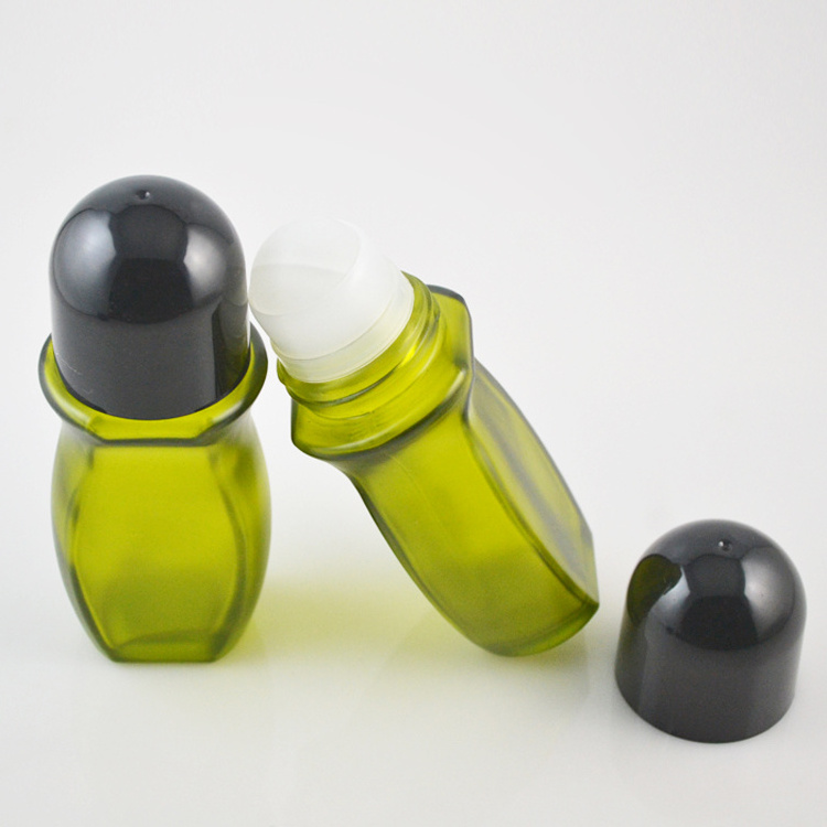 Wholesale empty deodorant glass roller ball 50ml perfume bottle