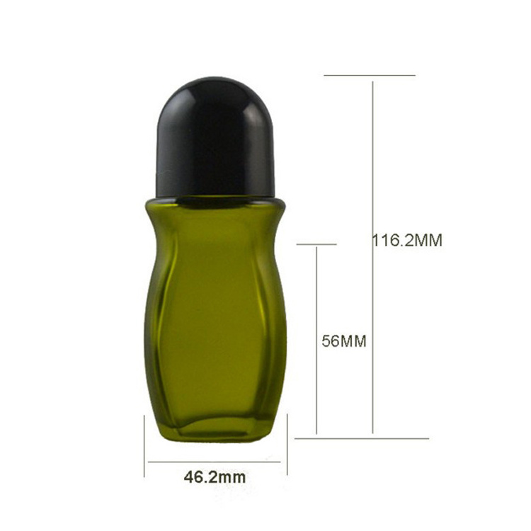 Wholesale empty deodorant glass roller ball 50ml perfume bottle