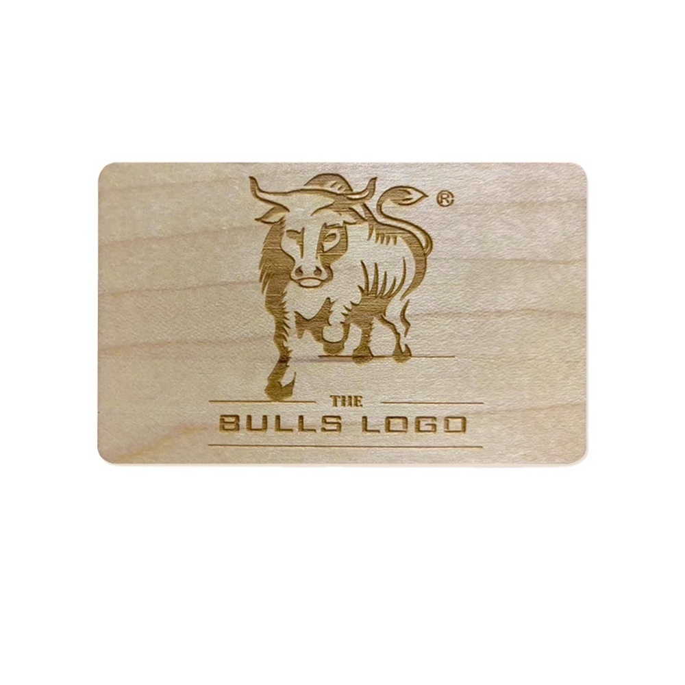 Environmental rfid wooden card NFC bamboo wood business Card Access Control rfid blank Bamboo card with logo engraving