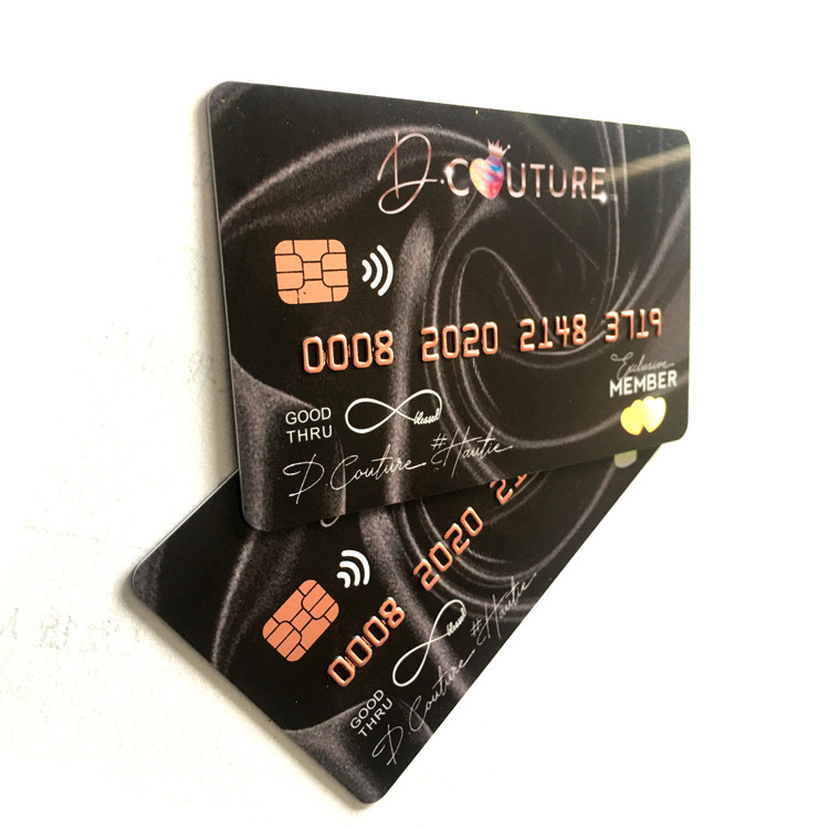 Custom credit card standard PVC Membership Name plastic business card with embossed number and signature panel