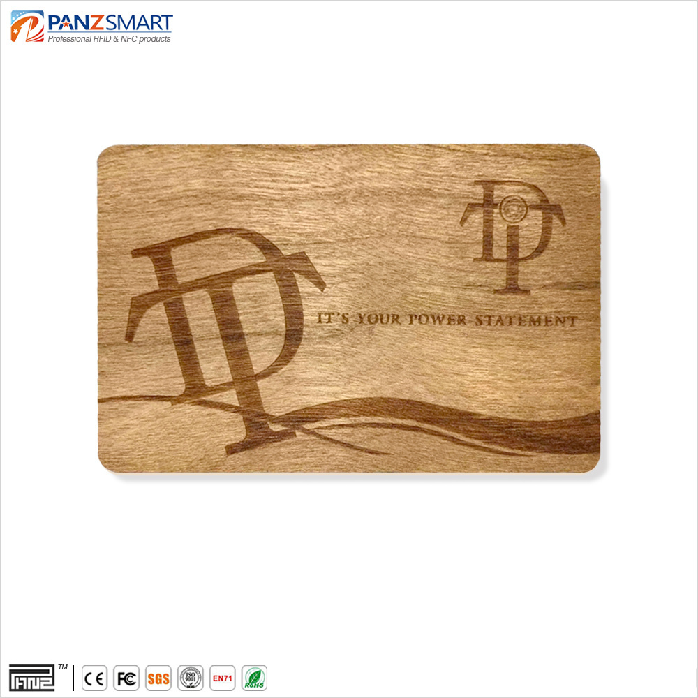 Environmental rfid wooden card NFC bamboo wood business Card Access Control rfid blank Bamboo card with logo engraving