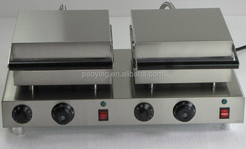 2 in 1 Commercial Use Non-stick 110v 220v Electric Belgian Waffle Stick + Bear Waffle Sticks Machine