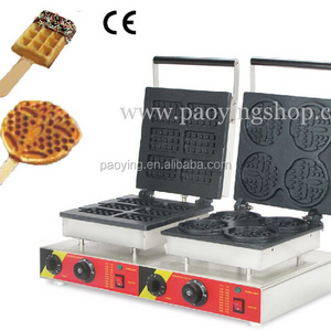 2 in 1 Commercial Use Non-stick 110v 220v Electric Belgian Waffle Stick + Bear Waffle Sticks Machine