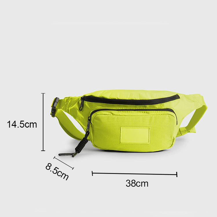 Paparazzi PA0614 Eco Friendly Custom Logo Womens Nylon Crossbody Fanny Pack With Front Pocket