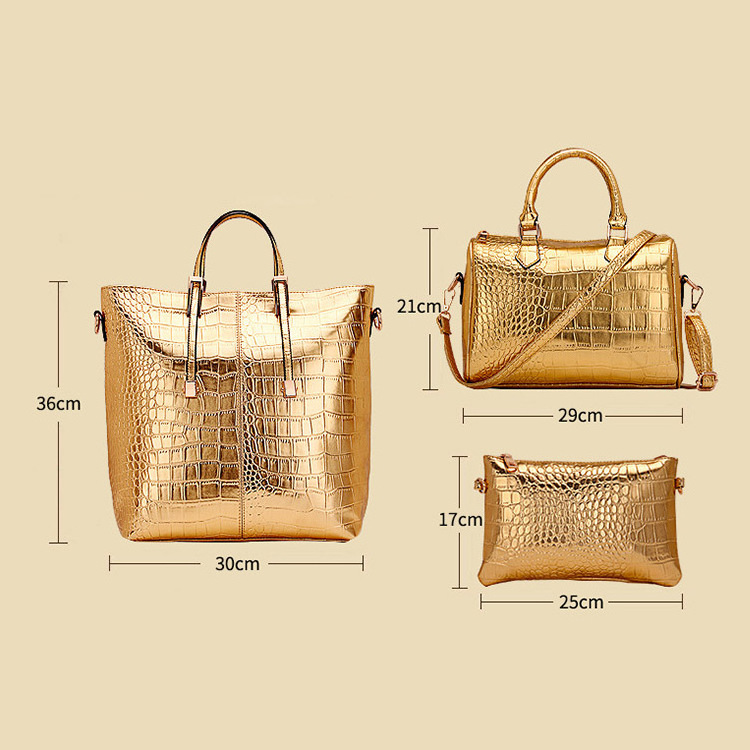 AZB548 3 Piece Handbag Set Brand Women Shoulder Bags High Quality Pu Leather Handbags Tote Handbags For Women