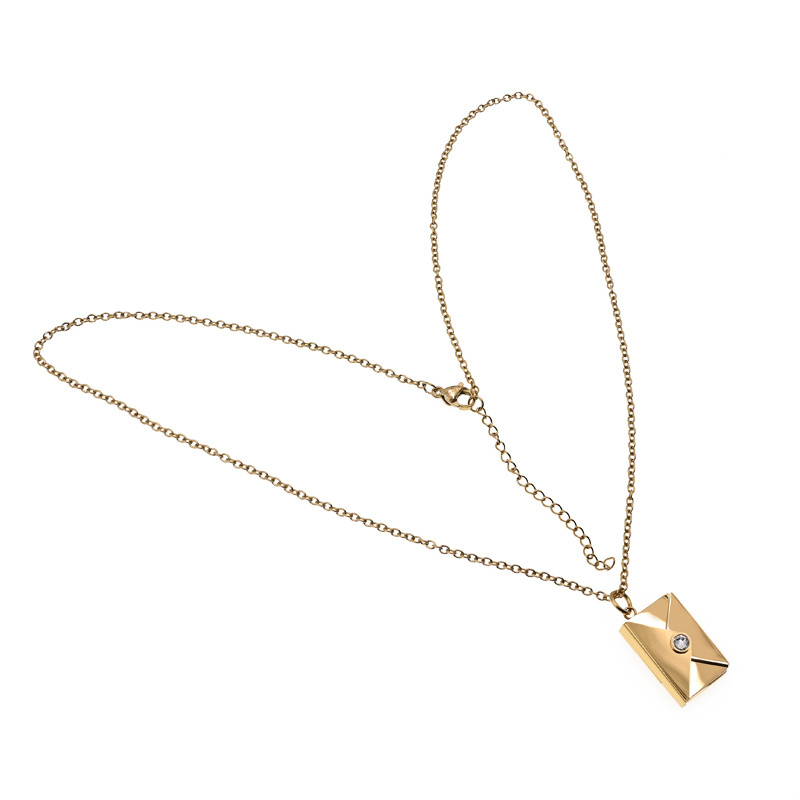 Best Selling Star Ladies 2024 Stainless Steel Gold Plated Envelope Best Selling Star Necklace Bijoux Women Cute Halskette