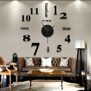 Creative Modern Acrylic Frameless Digital Diy Home Decorative 17 Inches 3D Wall Watch Clock