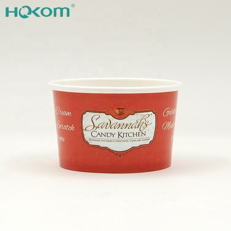 Hongkang China manufacturers  round custom design  yogurt pots size frozen paper  yogurt cup yogurt container with lid