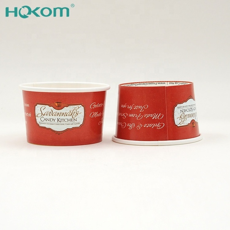 Hongkang China manufacturers  round custom design  yogurt pots size frozen paper  yogurt cup yogurt container with lid