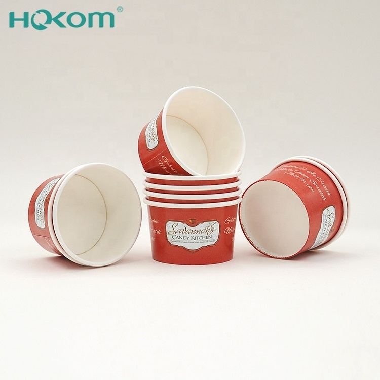 Hongkang China manufacturers  round custom design  yogurt pots size frozen paper  yogurt cup yogurt container with lid