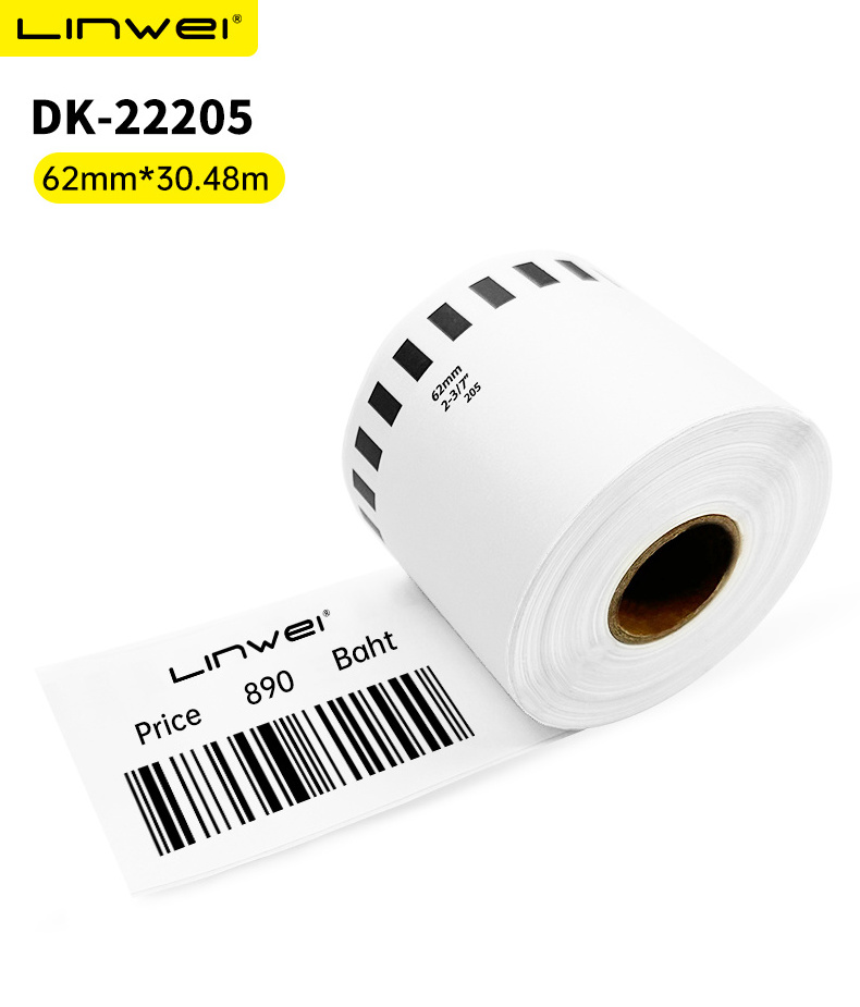 Brother DK22205 DK-22205 DK 22205 with cartridge Thermal paper 62mm*30.48mm