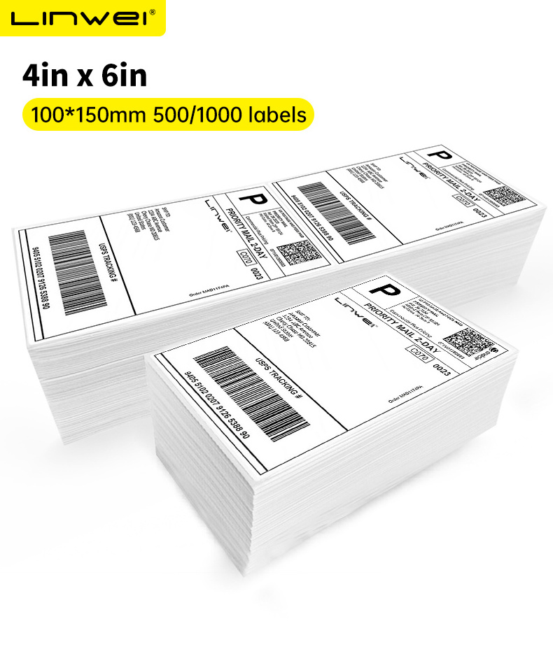 4x6 inch 10x15cm Direct Thermal Labels Permanent Adhesive Paper Shipping Label Sticker