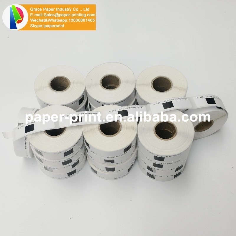 Grace DK11204 17mm Black on White Self Adhesive Thermal Paper Label Roll DK-1204 DK-11204 for QL-720NW QL-580N Printer