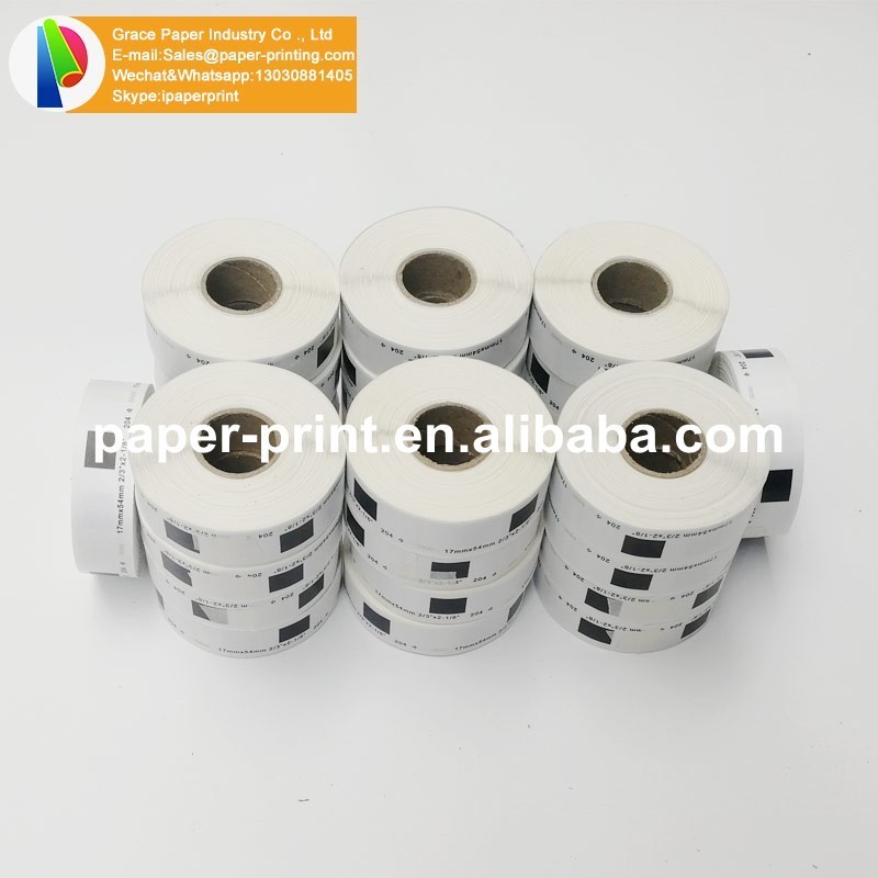 Grace DK11204 17mm Black on White Self Adhesive Thermal Paper Label Roll DK-1204 DK-11204 for QL-720NW QL-580N Printer