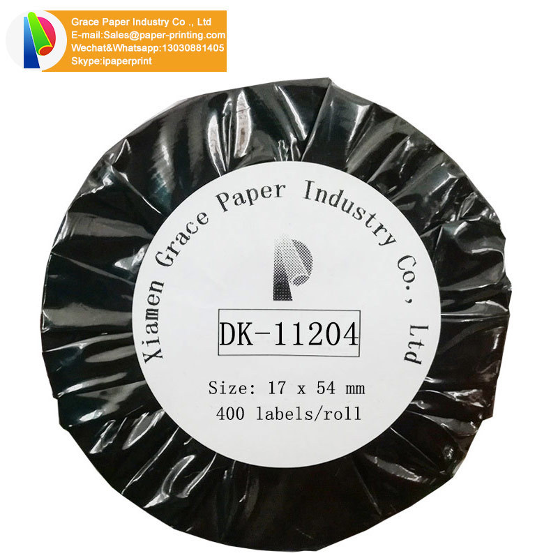 Grace DK11204 17mm Black on White Self Adhesive Thermal Paper Label Roll DK-1204 DK-11204 for QL-720NW QL-580N Printer