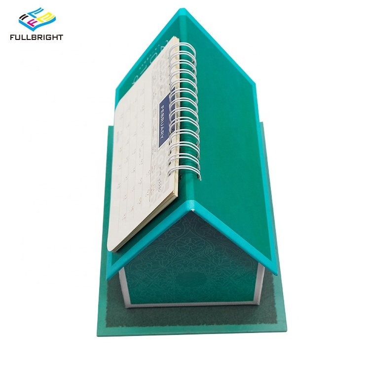 Custom Paper Storage Box Packaging Moneybox House Shape Desk Printing Calendar For Adults Kids