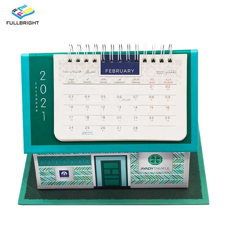 Custom Paper Storage Box Packaging Moneybox House Shape Desk Printing Calendar For Adults Kids