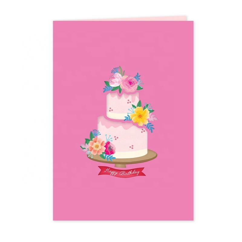 Handmade Beautiful Pop Up Card Birthday Greeting Paper Card Craft Paper card Handicraft