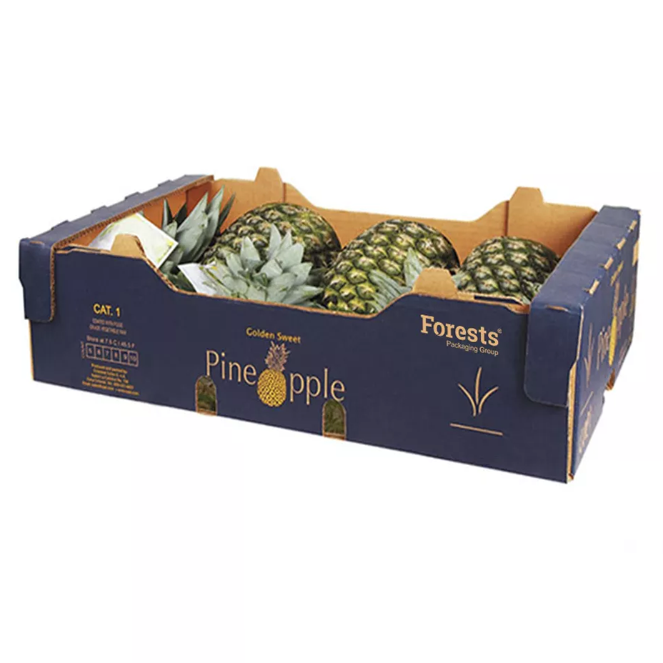 Sweet fresh pineapples fruit shipping carton packaging packing pineapple export cardboard corrug cartons box for fresh fruit