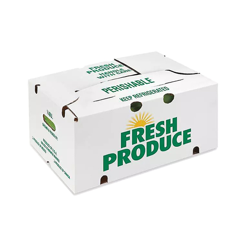 Manufacturer OEM Durable Fruit Carton Waterproof Waxed Coating Full Color Printing Wax Fresh Vegetable Produce Boxes