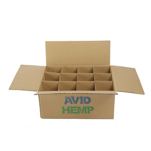 Factory Wholesale Carton 12 bottle Beer wine corrugated box packaging for Shipping