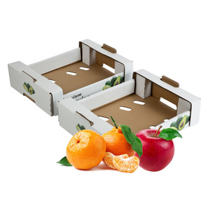 Corrugated Paper Food Grade Fruit Vegetable Shipping Carton Packing Box For Tomatoes Orange Apple