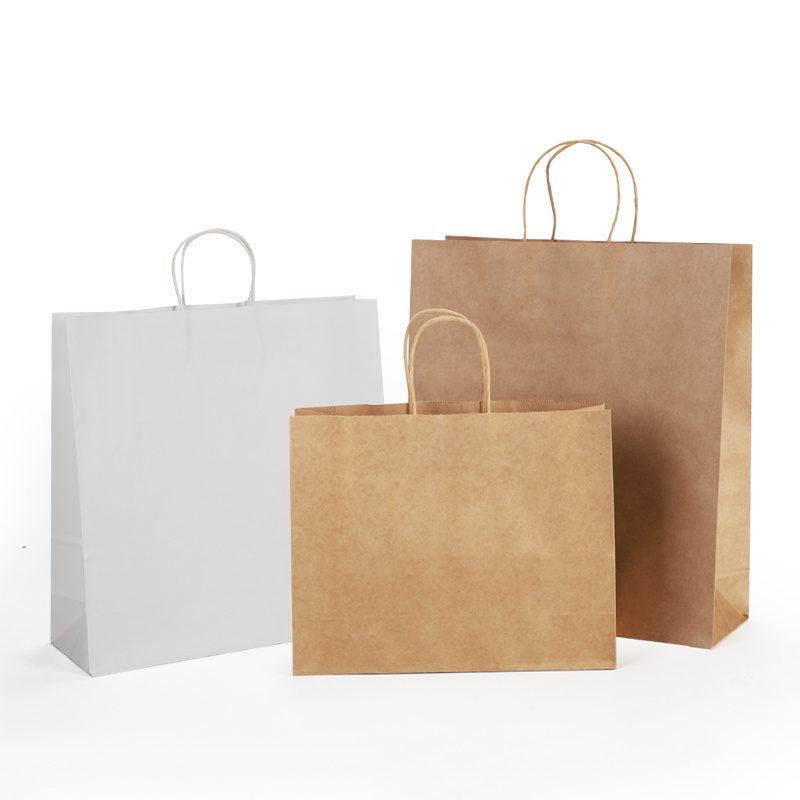 Wholesale cheap price custom personalized sac en papier bolsas papel apparel garment brown kraft paper shopping bag for clothing