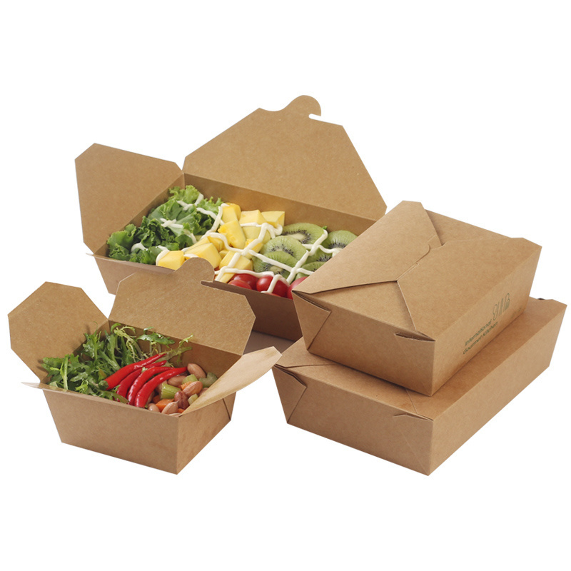 Disposable Paper Take Away Food Kraft Paper Box