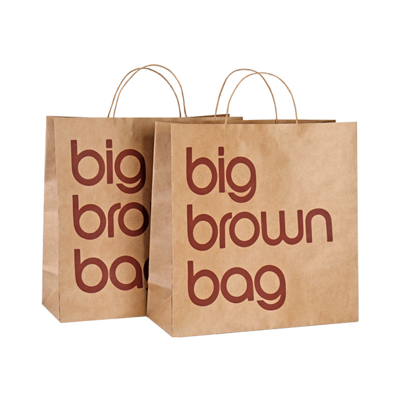 Large Shopping Packaging Kraft Paper Bag/personalized Packaging Kraft Paper Bag For Shopping