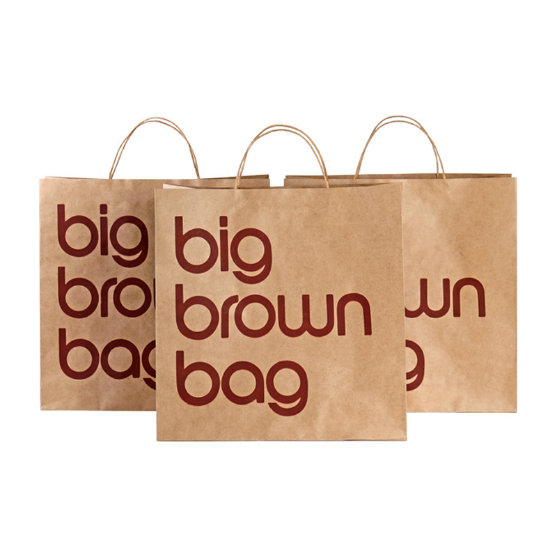 Large Shopping Packaging Kraft Paper Bag/personalized Packaging Kraft Paper Bag For Shopping