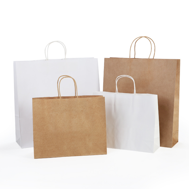 Wholesale cheap price custom personalized sac en papier bolsas papel apparel garment brown kraft paper shopping bag for clothing