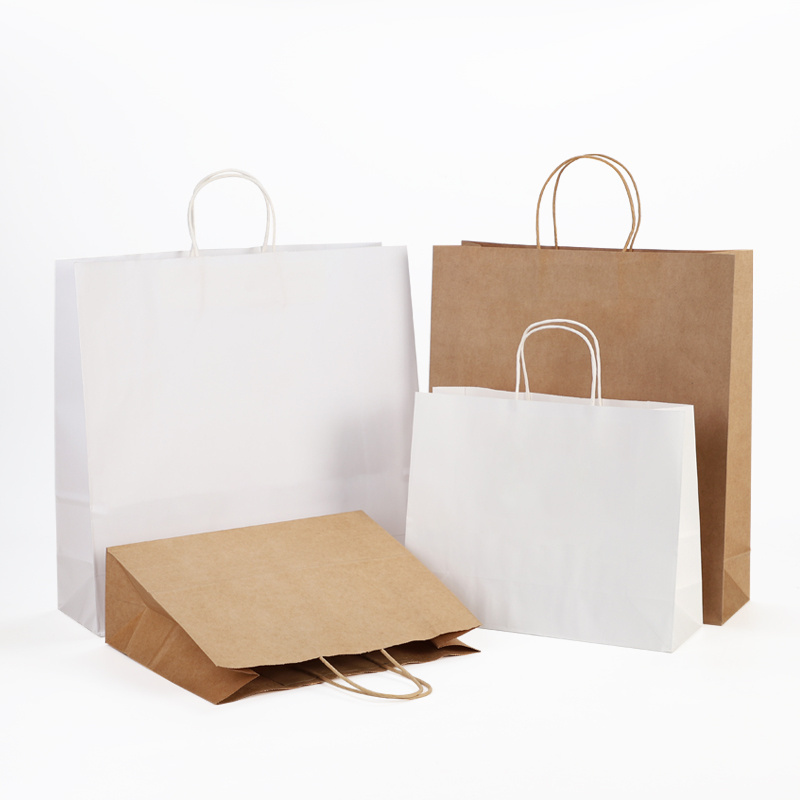 Wholesale cheap price custom personalized sac en papier bolsas papel apparel garment brown kraft paper shopping bag for clothing