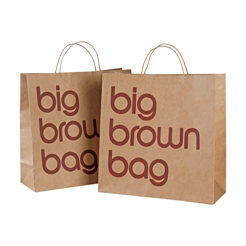 Large Shopping Packaging Kraft Paper Bag/personalized Packaging Kraft Paper Bag For Shopping