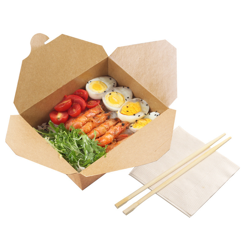 Disposable Paper Take Away Food Kraft Paper Box