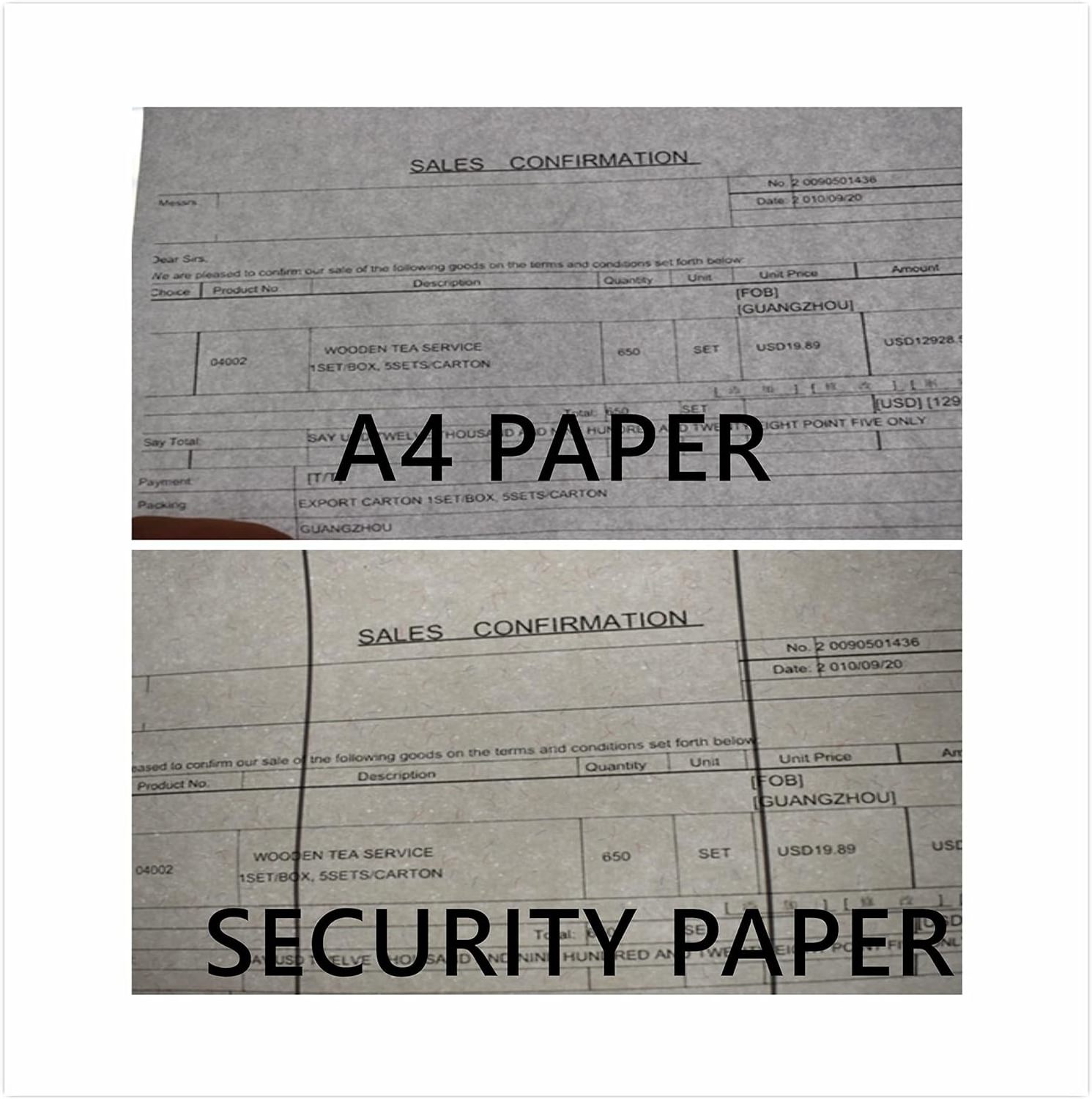 Anti-counterfeiting Security UV Fiber Paper /UV fluorescent fiber Cotton linen Security paper used virgin Wood Pulp