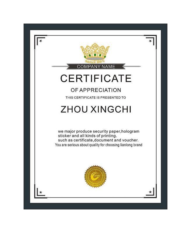 GDLEGEND Custom Certificate Security Paper Hot Stamping Printing Certificate Of Authenticity Watermark Paper Embossed Certificat