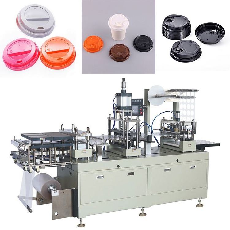 Automatic Plastic Coffee Cup Lid Making Thermoforming Machine, Plastic Ice Cream Cup Lid  Making Machine Price