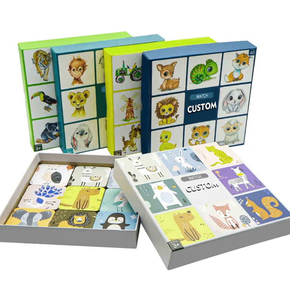 Flashcard Cognitive Cards Educational Memory Game Cards for Kids Children Enhancing Language Skills