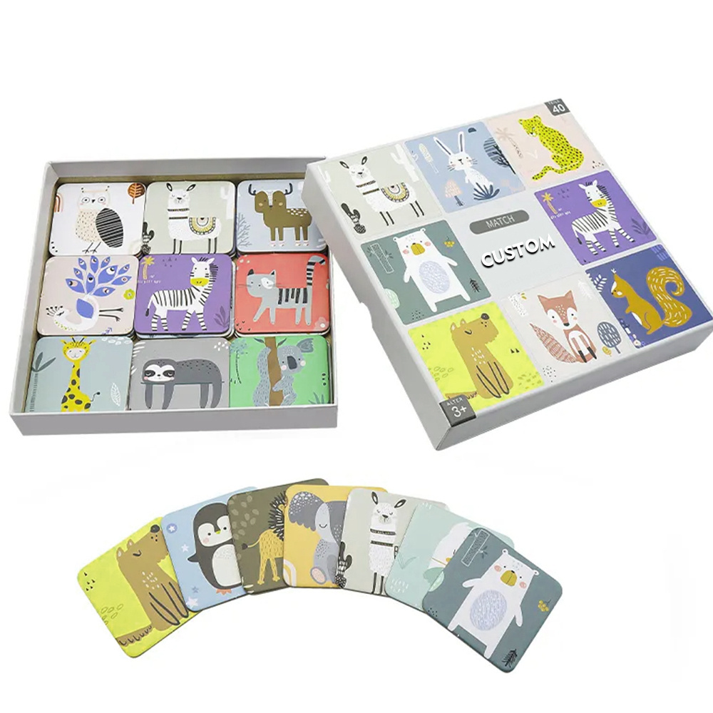 Flashcard Cognitive Cards Educational Memory Game Cards for Kids Children Enhancing Language Skills